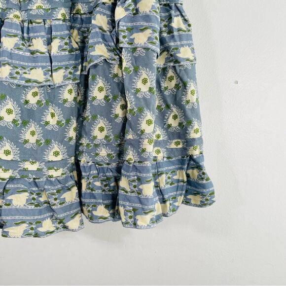 NWT Jen’s Pirate Booty Daydream Blue Green Sky Tiered Mini Skirt Small New - Picture 3 of 10